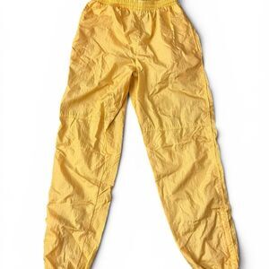 VINTAGE Foot Locker Yellow Nylon Track Pants M